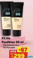 MAYBELLİNE FİT ME FONDÖTEN 30 ML fiyat ve kampanya bilgisi